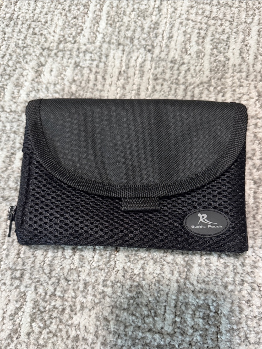 Black Mesh Magnetic Buddy Pouch for Waist